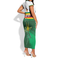 Zimbabwe Rugby Personalized Short Sleeve Bodycon Dress Charging Sables Spirit