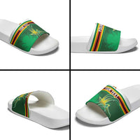Zimbabwe Rugby Personalized Slide Sandals Charging Sables Spirit