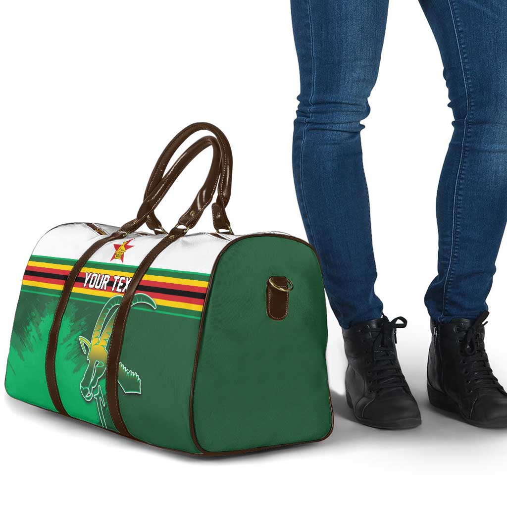 Zimbabwe Rugby Personalized Travel Bag Charging Sables Spirit