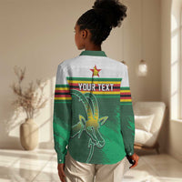 Zimbabwe Rugby Personalized Women Casual Shirt Charging Sables Spirit