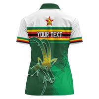 Zimbabwe Rugby Personalized Women Polo Shirt Charging Sables Spirit