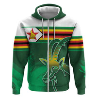 Zimbabwe Rugby Personalized Zip Hoodie Charging Sables Spirit