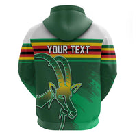 Zimbabwe Rugby Personalized Zip Hoodie Charging Sables Spirit