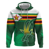 Zimbabwe Rugby Personalized Zip Hoodie Charging Sables Spirit