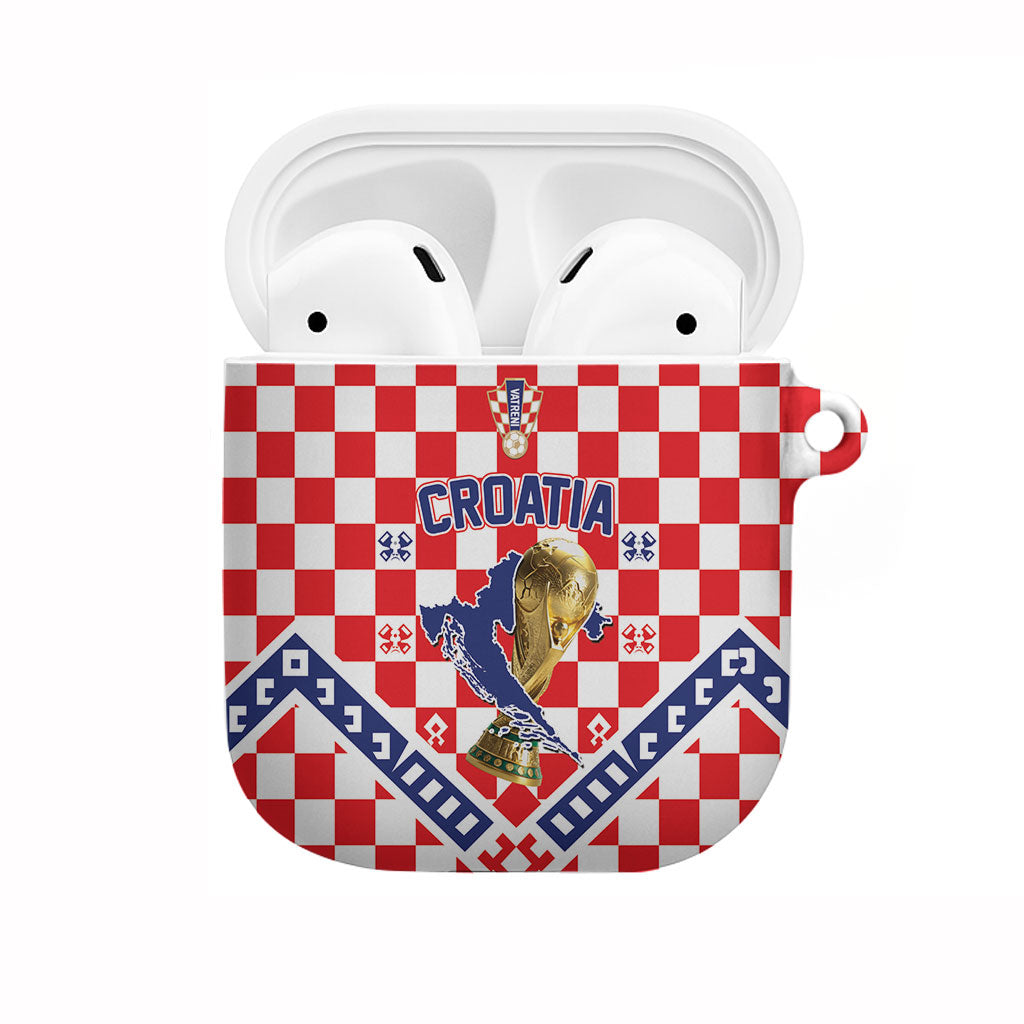 World Football Croatia AirPods Case Fearless Red Check Power