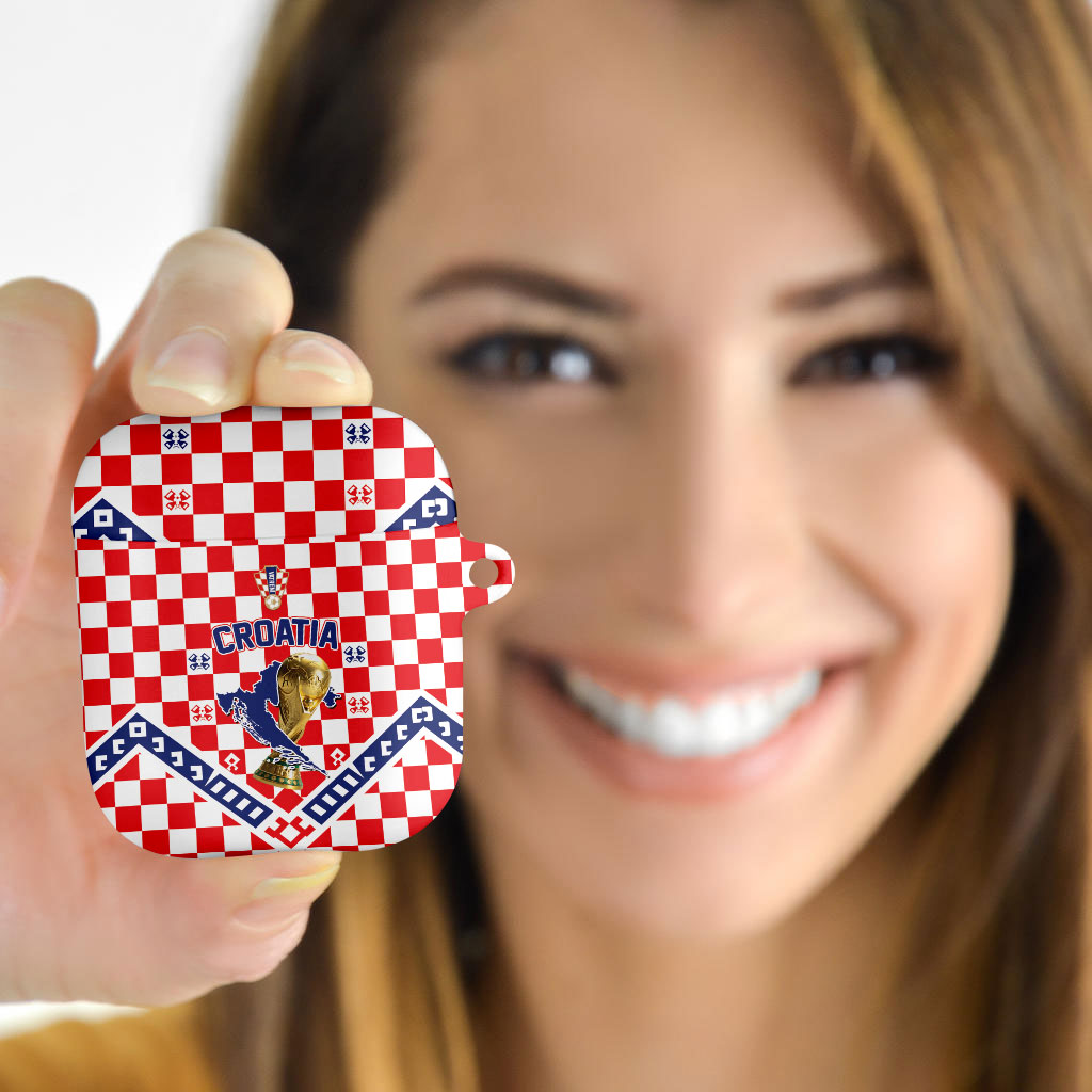 World Football Croatia AirPods Case Fearless Red Check Power