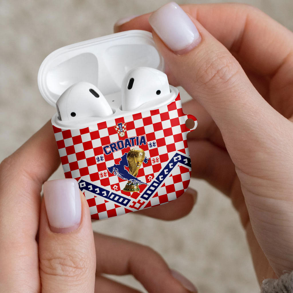 World Football Croatia AirPods Case Fearless Red Check Power