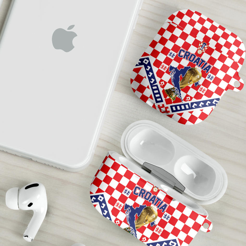 World Football Croatia AirPods Case Fearless Red Check Power