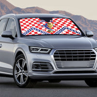 World Football Croatia Auto Sun Shade Fearless Red Check Power