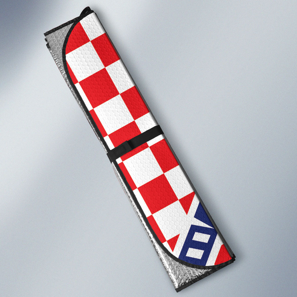 World Football Croatia Auto Sun Shade Fearless Red Check Power