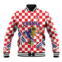 Custom World Football Croatia Baseball Jacket Fearless Red Check Power