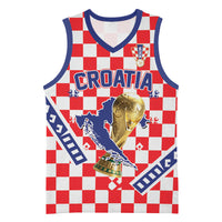 Custom World Football Croatia Basketball Jersey Fearless Red Check Power