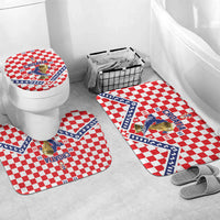 World Football Croatia Bathroom Set Fearless Red Check Power