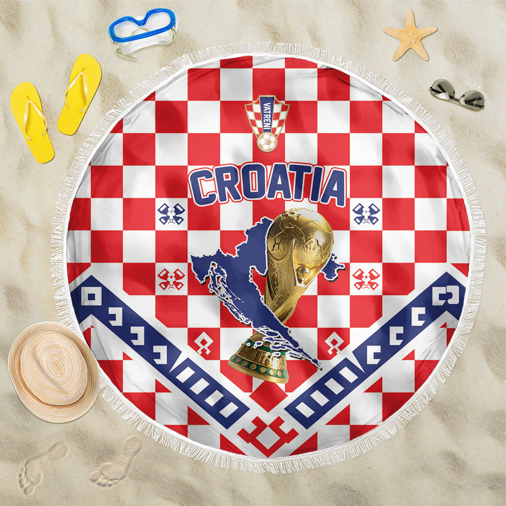 World Football Croatia Beach Blanket Fearless Red Check Power
