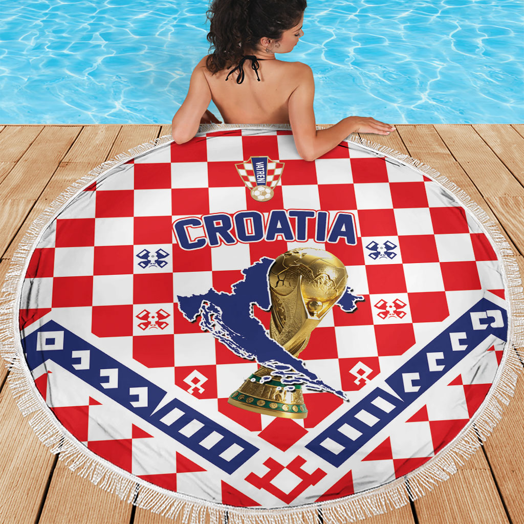 World Football Croatia Beach Blanket Fearless Red Check Power