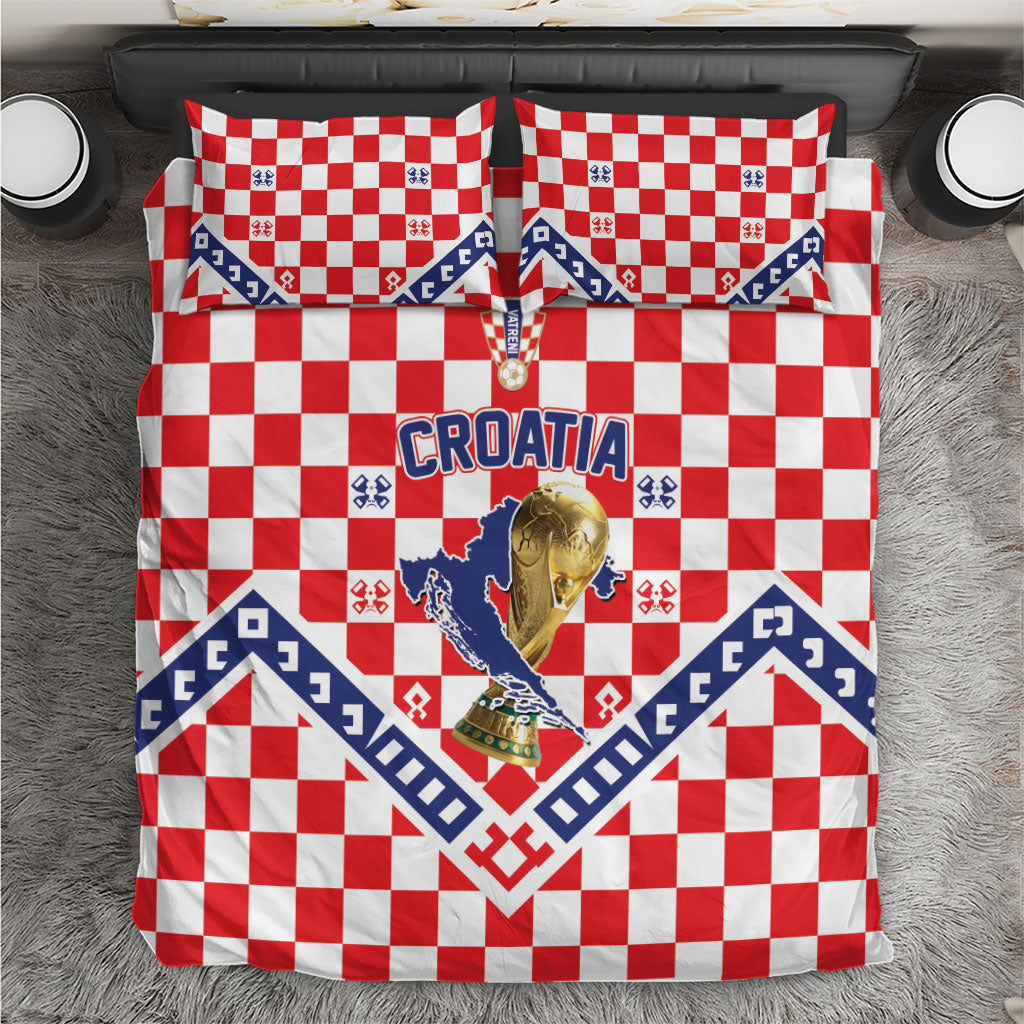 World Football Croatia Bedding Set Fearless Red Check Power