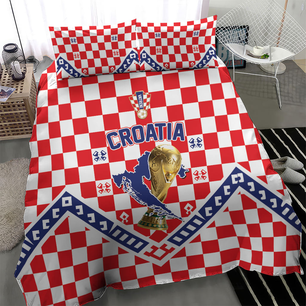 World Football Croatia Bedding Set Fearless Red Check Power