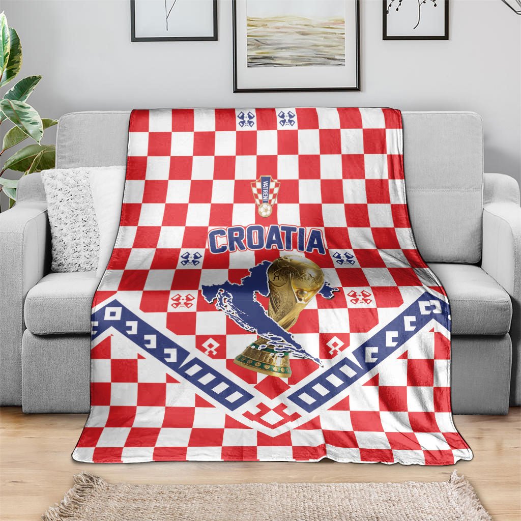 World Football Croatia Blanket Fearless Red Check Power