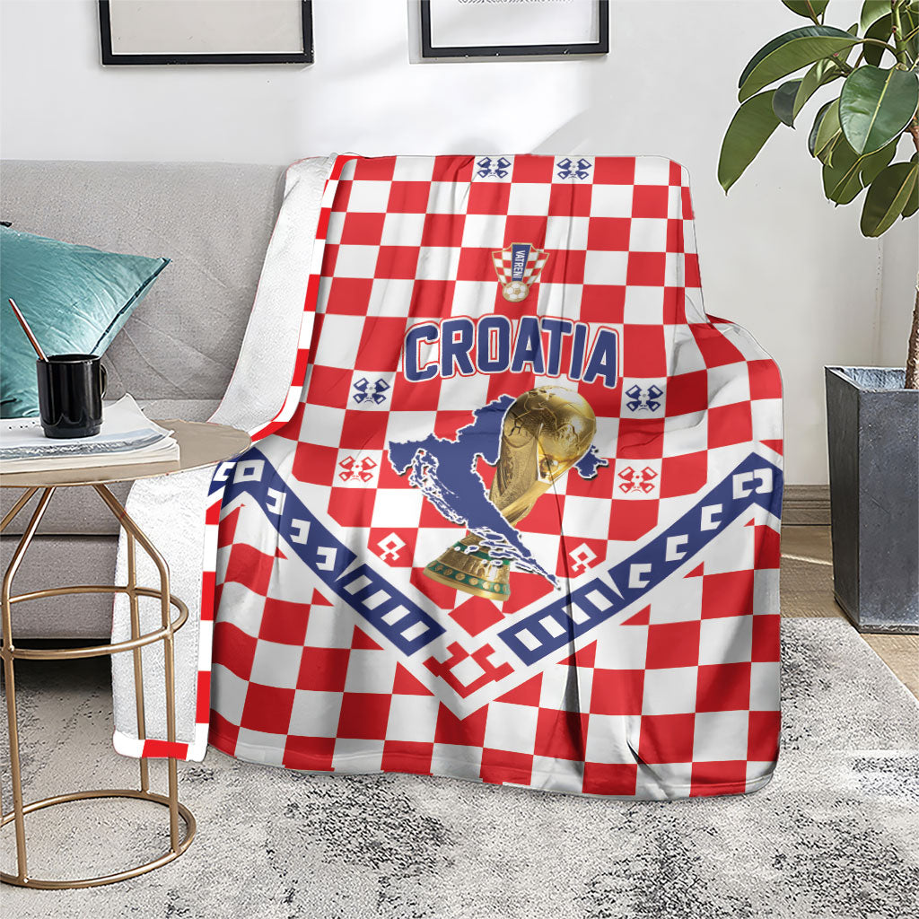World Football Croatia Blanket Fearless Red Check Power