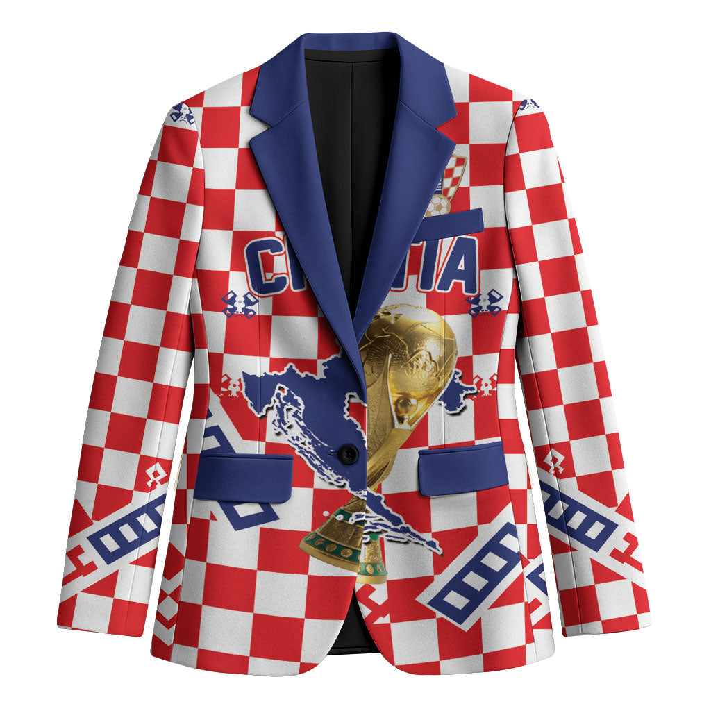 Custom World Football Croatia Blazer Fearless Red Check Power
