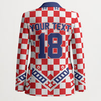 Custom World Football Croatia Blazer Fearless Red Check Power