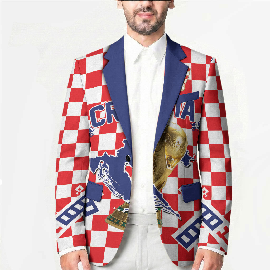 Custom World Football Croatia Blazer Fearless Red Check Power