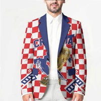 Custom World Football Croatia Blazer Fearless Red Check Power