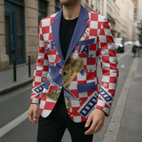 Custom World Football Croatia Blazer Fearless Red Check Power