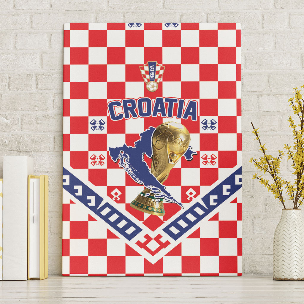 World Football Croatia Canvas Wall Art Fearless Red Check Power
