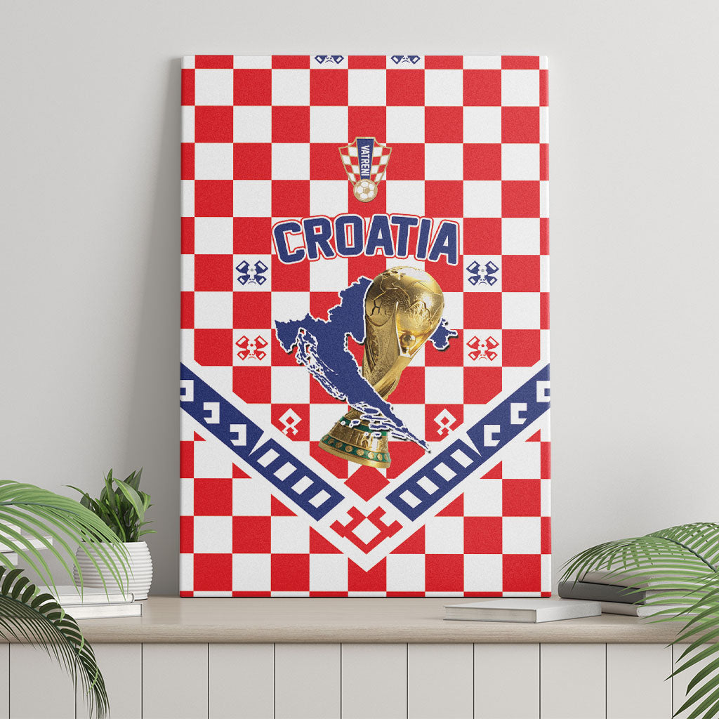 World Football Croatia Canvas Wall Art Fearless Red Check Power
