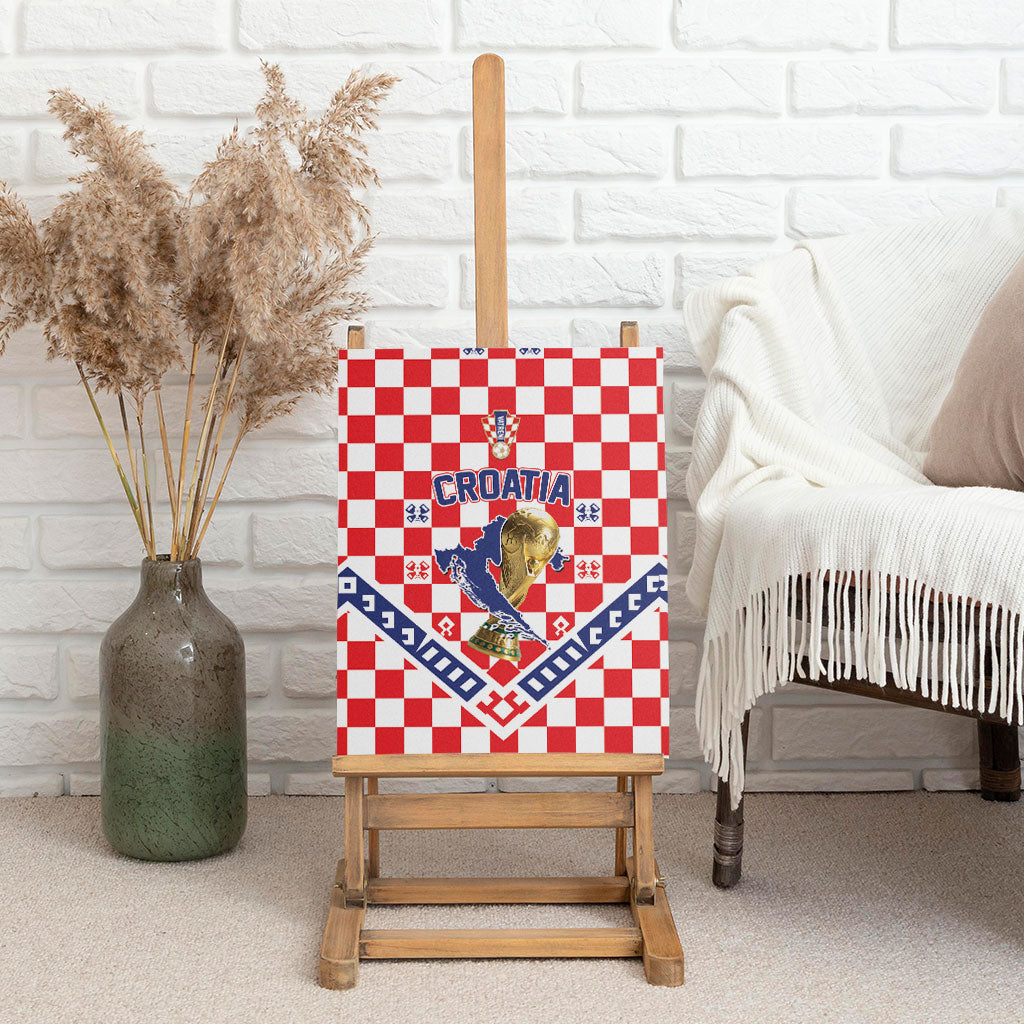 World Football Croatia Canvas Wall Art Fearless Red Check Power