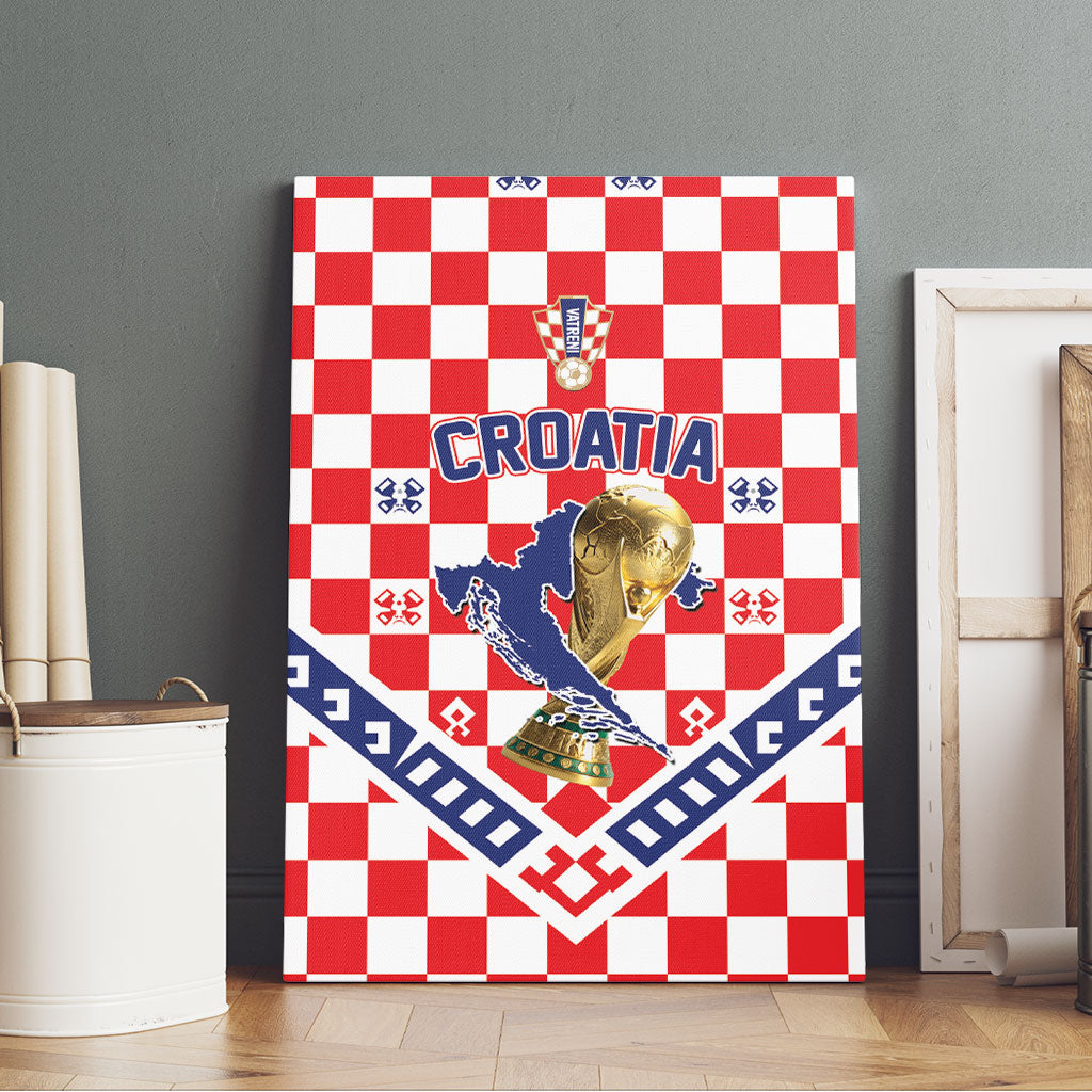 World Football Croatia Canvas Wall Art Fearless Red Check Power