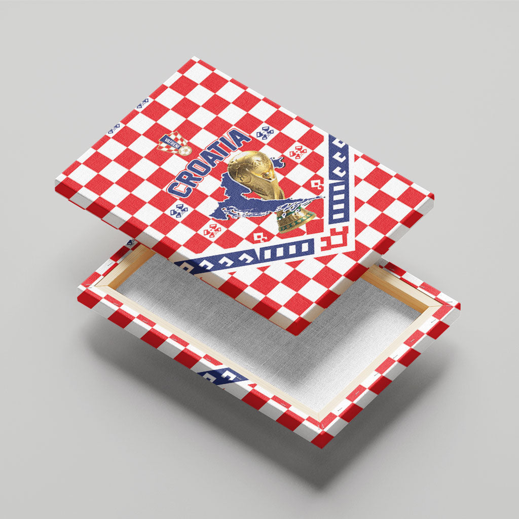 World Football Croatia Canvas Wall Art Fearless Red Check Power