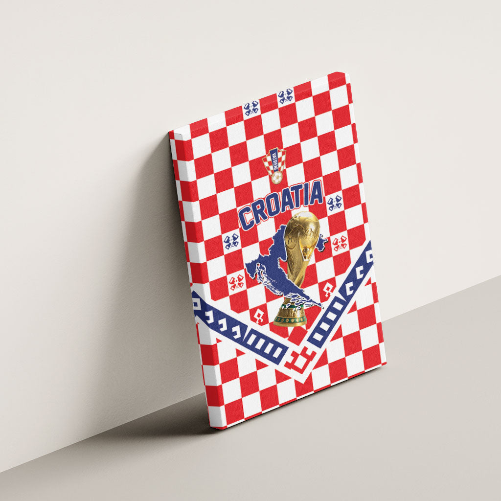 World Football Croatia Canvas Wall Art Fearless Red Check Power