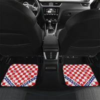 Custom World Football Croatia Car Mats Fearless Red Check Power