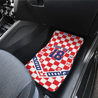 Custom World Football Croatia Car Mats Fearless Red Check Power