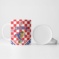 Custom World Football Croatia Ceramic Mug Fearless Red Check Power