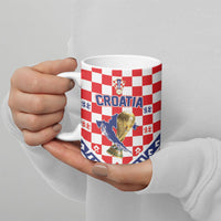 Custom World Football Croatia Ceramic Mug Fearless Red Check Power