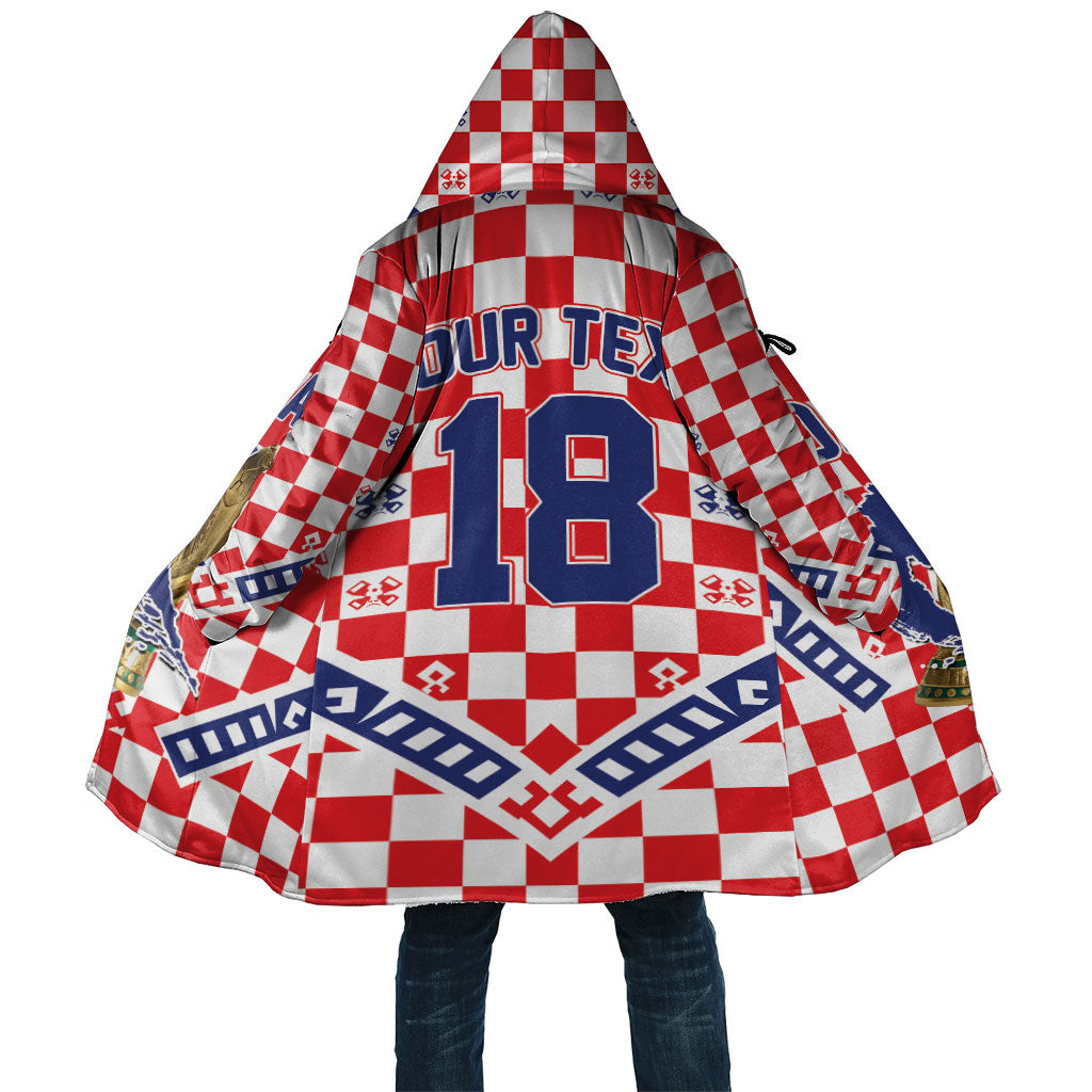 Custom World Football Croatia Cloak Fearless Red Check Power