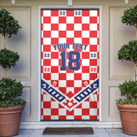 Custom World Football Croatia Door Cover Fearless Red Check Power