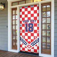 Custom World Football Croatia Door Cover Fearless Red Check Power