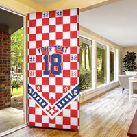 Custom World Football Croatia Door Cover Fearless Red Check Power