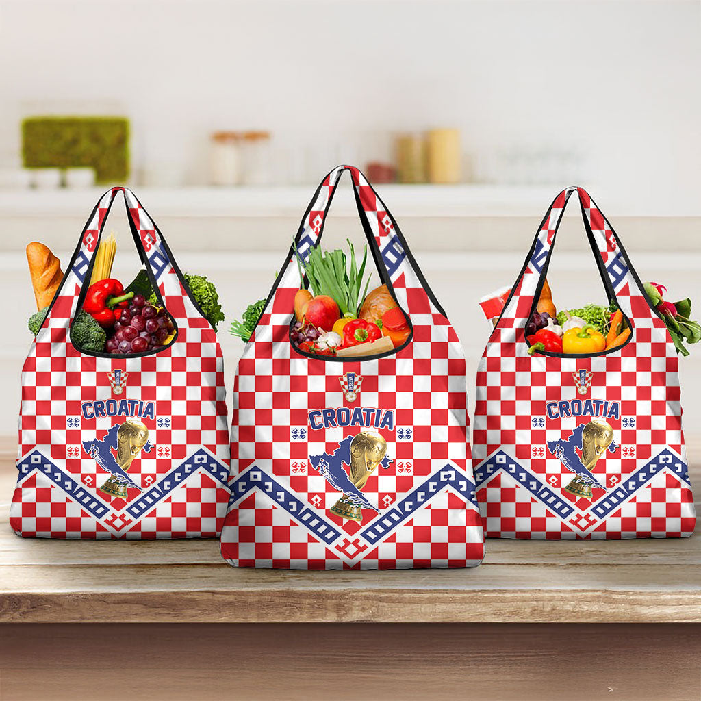 World Football Croatia Grocery Bag Fearless Red Check Power