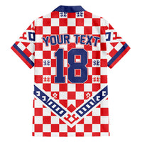 Custom World Football Croatia Hawaiian Shirt Fearless Red Check Power