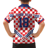 Custom World Football Croatia Hawaiian Shirt Fearless Red Check Power