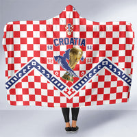 World Football Croatia Hooded Blanket Fearless Red Check Power