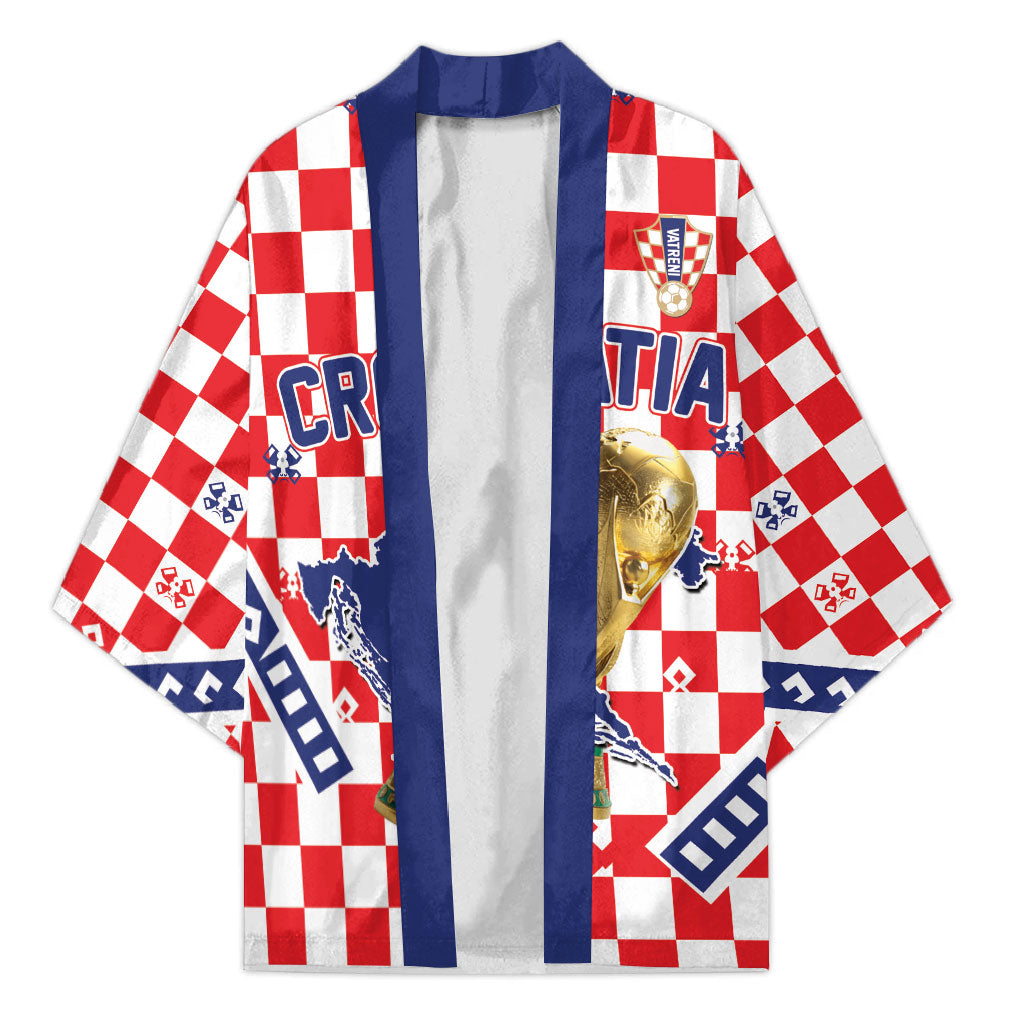 Custom World Football Croatia Kimono Fearless Red Check Power