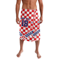 Custom World Football Croatia Lavalava Fearless Red Check Power