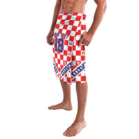 Custom World Football Croatia Lavalava Fearless Red Check Power
