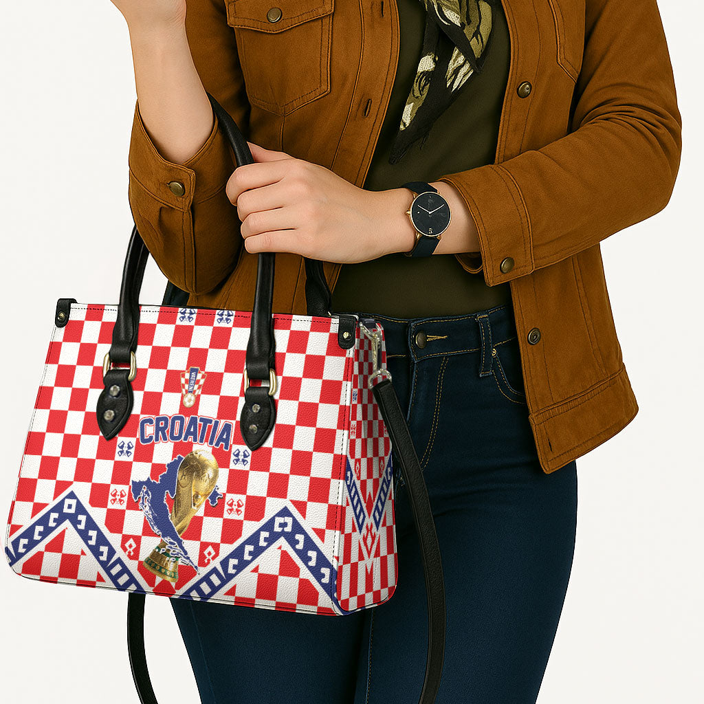 World Football Croatia Leather Bag Fearless Red Check Power